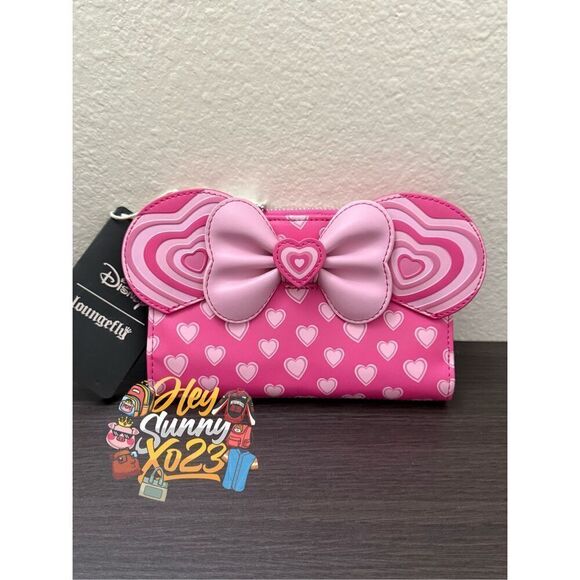 Loungefly Handbags - Loungefly Disney Mickey & Minnie Mouse Heart Ears Wallet